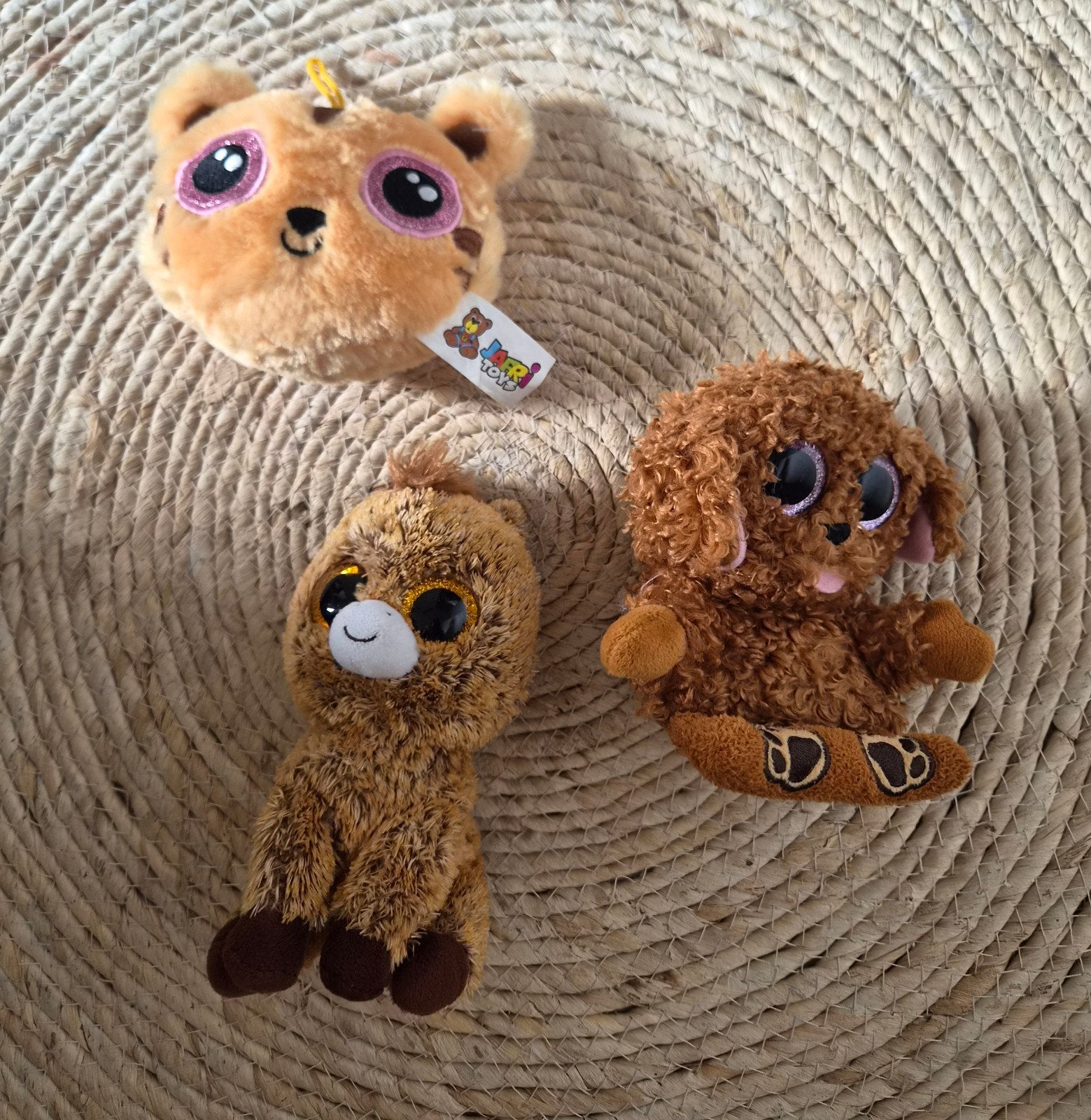 3 knuffeltjes, waaronder 2 Ty Beanie Boos, Kinderen en Baby's, Speelgoed | Knuffels en Pluche, Ophalen of Verzenden, Zo goed als nieuw