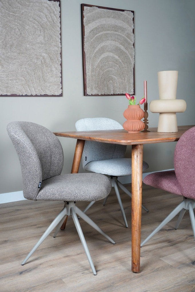 draaibare eetkamerstoel bouclé – 4 kleuren – €129, Overige kleuren, Verzenden, Nieuw, Stof