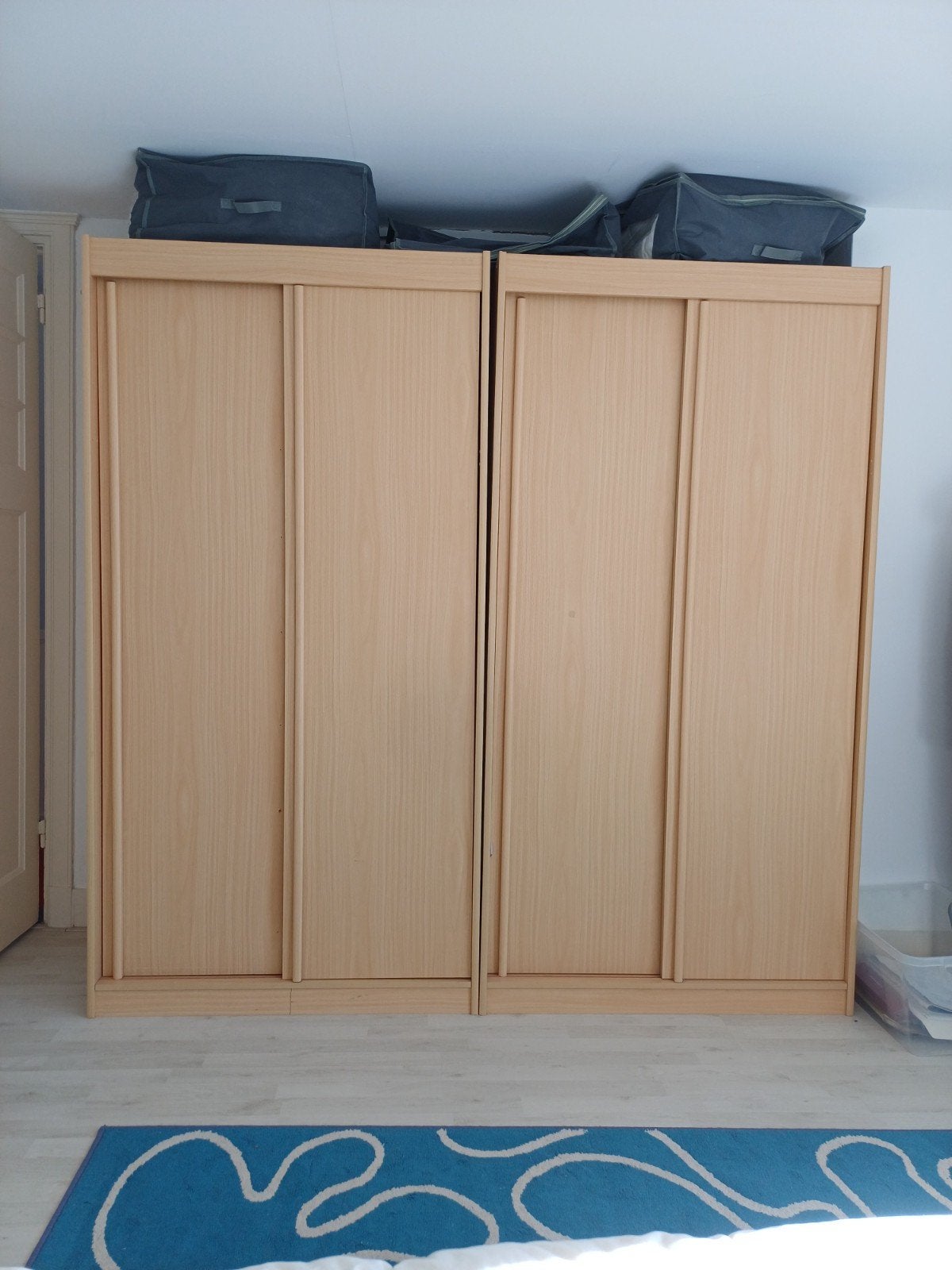 Hang/legkast B 101 x H 216 x D 57, Ophalen, Met deur(en), Gebruikt, 50 tot 100 cm