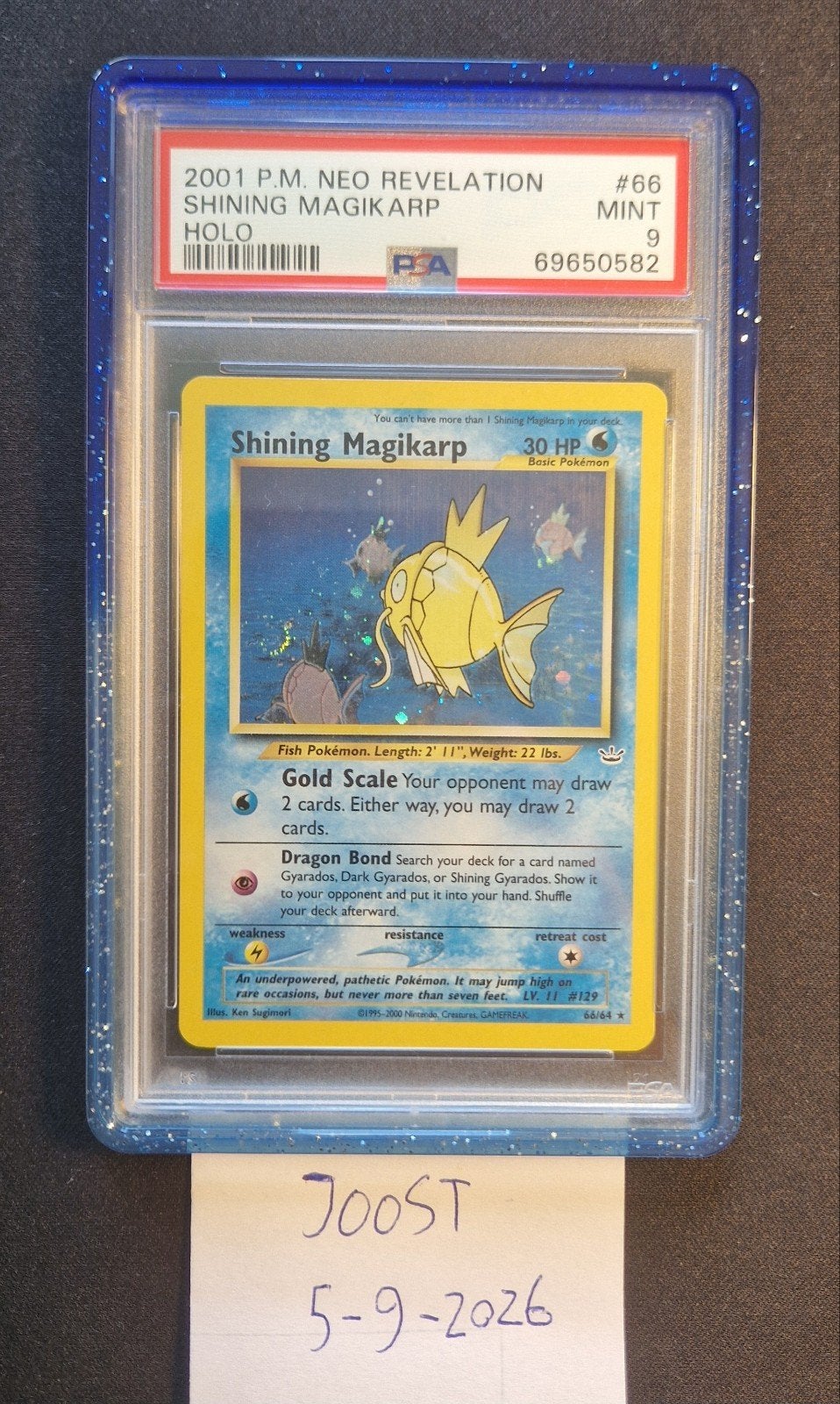 Pokemon Shining Magikarp Neo revelation PSA 9 met swirl, Hobby en Vrije tijd, Verzamelkaartspellen | Pokémon, Ophalen of Verzenden