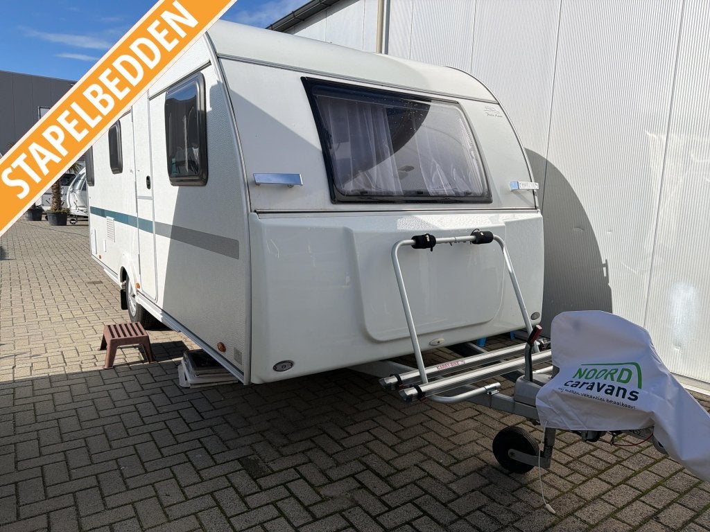 Adria Aviva 522 PT Stapelbedden/vast bed, Caravans en Kamperen, Bedrijf, Adria, 5 tot 6 meter, Fietsenrek