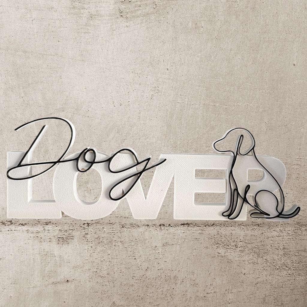 3D Geprinte Decoratie Tekst Hond of Kat - "Dog Lover" / "Cat, Ophalen of Verzenden, Kunststof, Wit, Modern