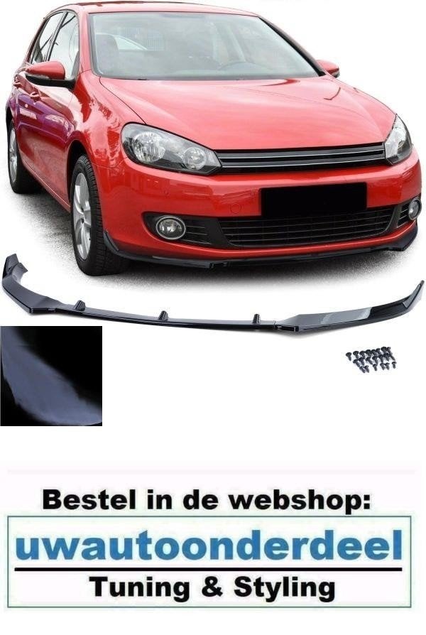 Spoiler Splitter Geschikt Voor Vw Golf 6 glans Zwart