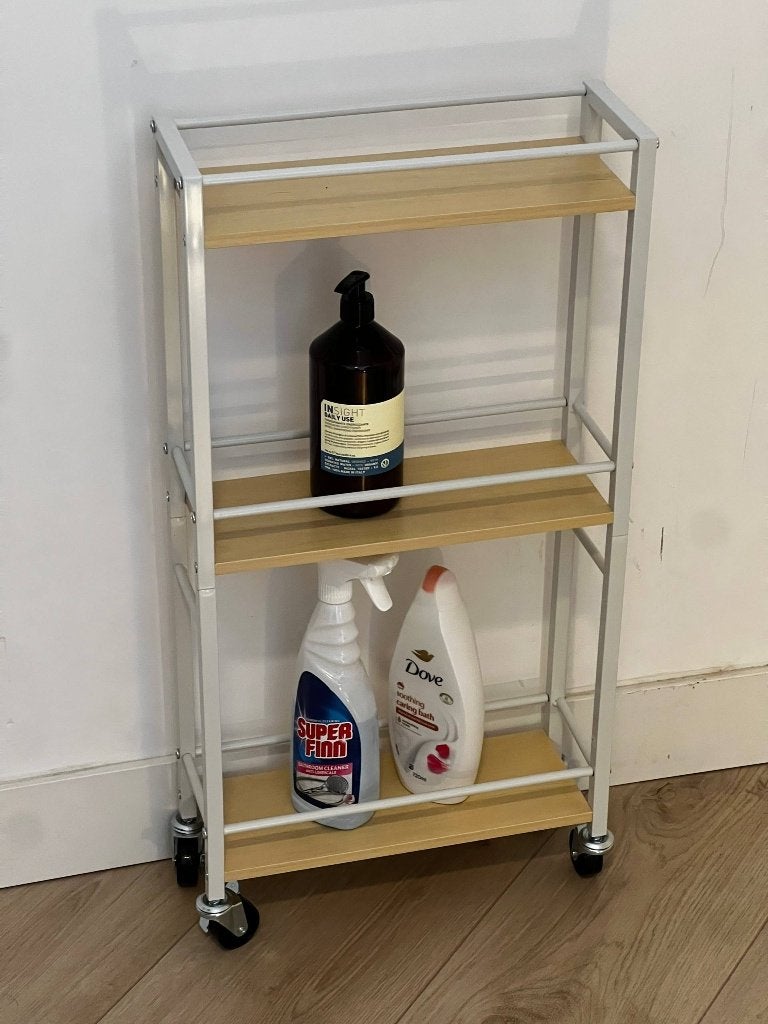 Badkamer-/opbergtrolley op wieltjes, Ophalen, Minder dan 50 cm, Overige typen, Zo goed als nieuw