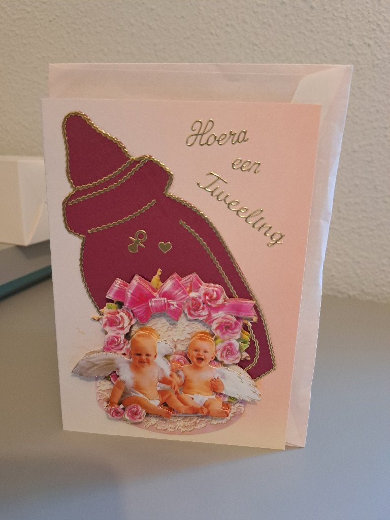 kaart hoera een tweeling, Ophalen of Verzenden, Nieuw, Kind