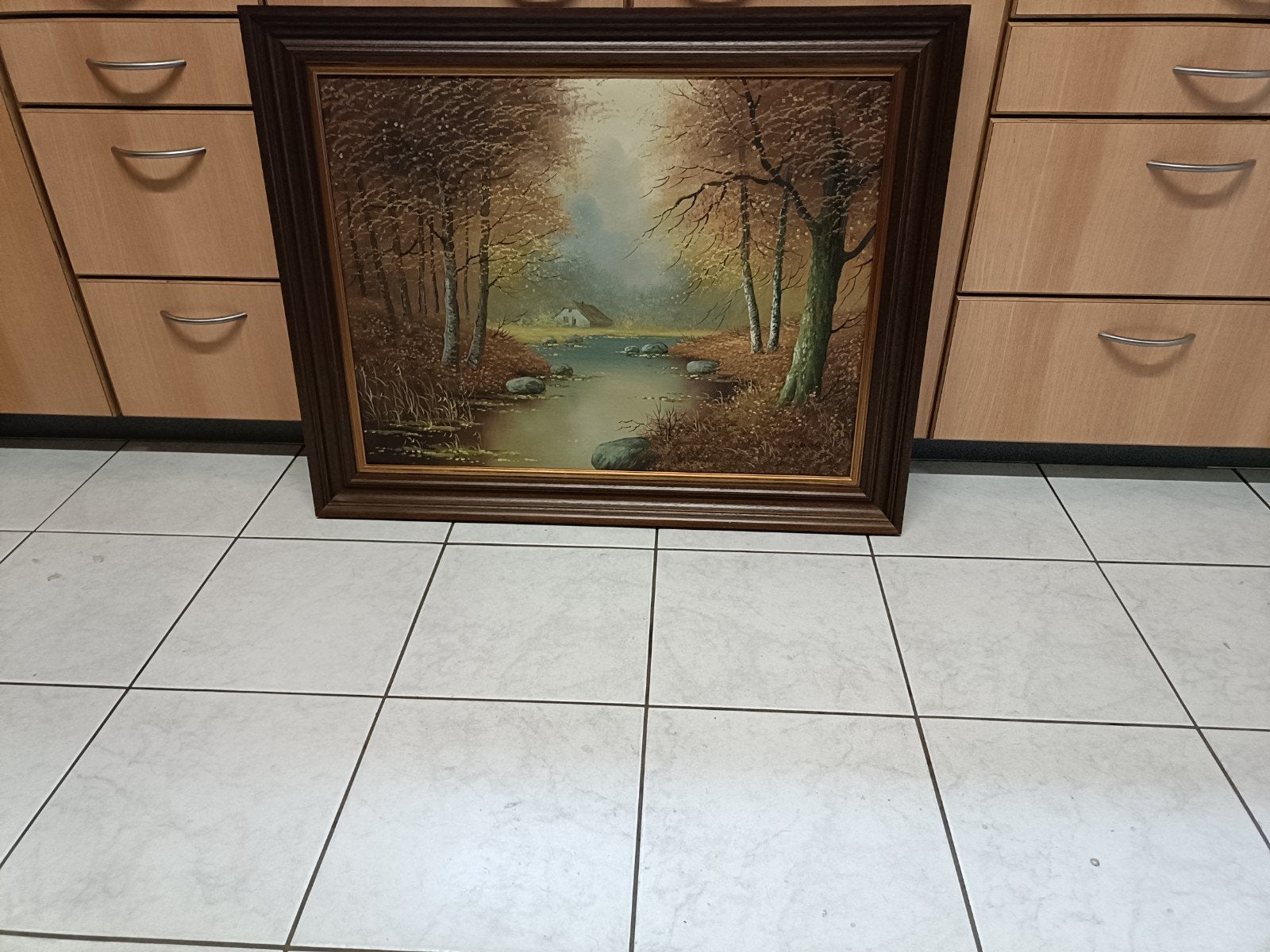 W Wallard schilderij, Antiek en Kunst, Ophalen, Handgeschilderd, Landschap, Doek