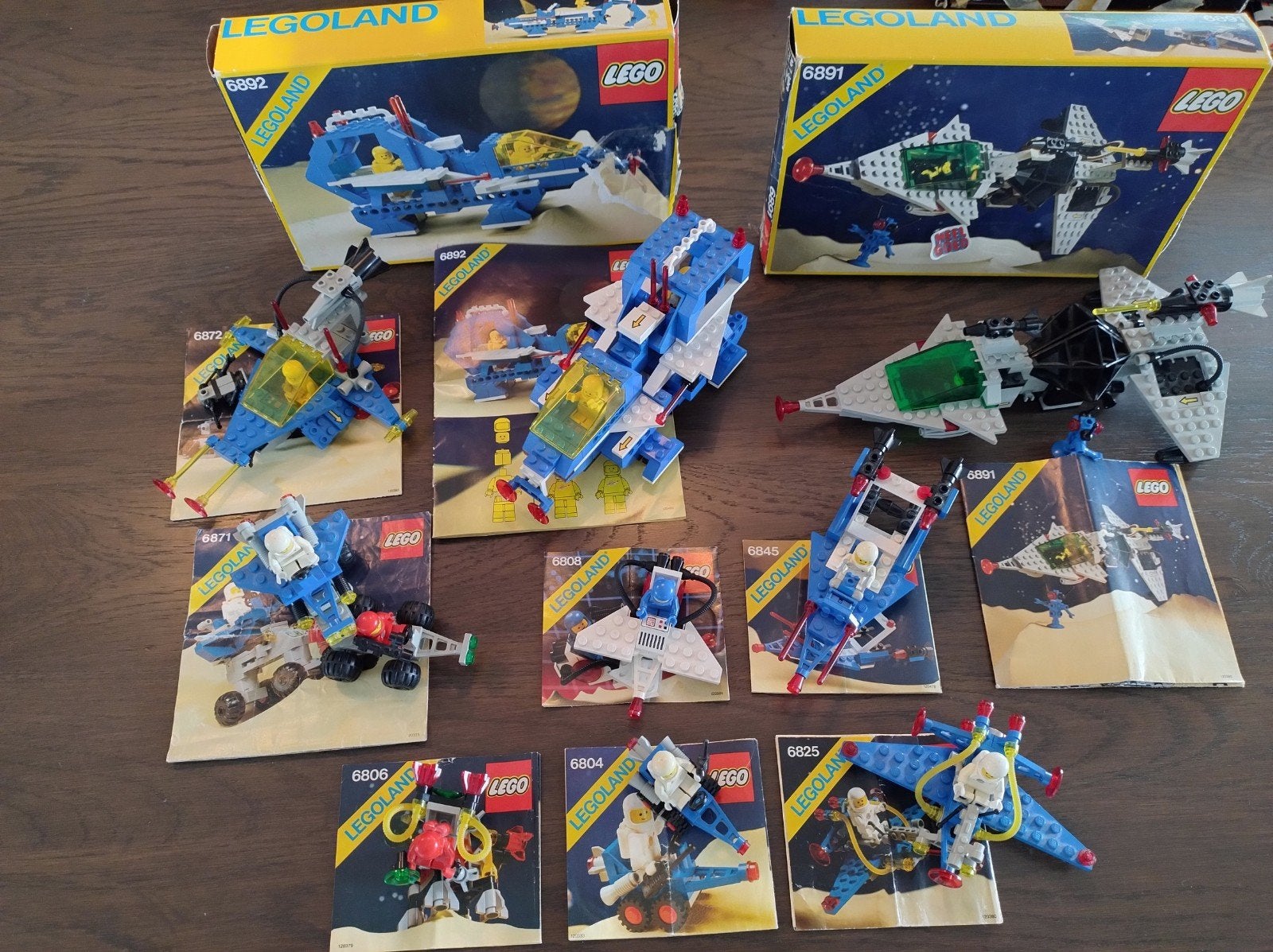 9 Lego Space sets, 6892 en 6891 met doosje, Gebruikt, Compleet, Lego, Ophalen of Verzenden