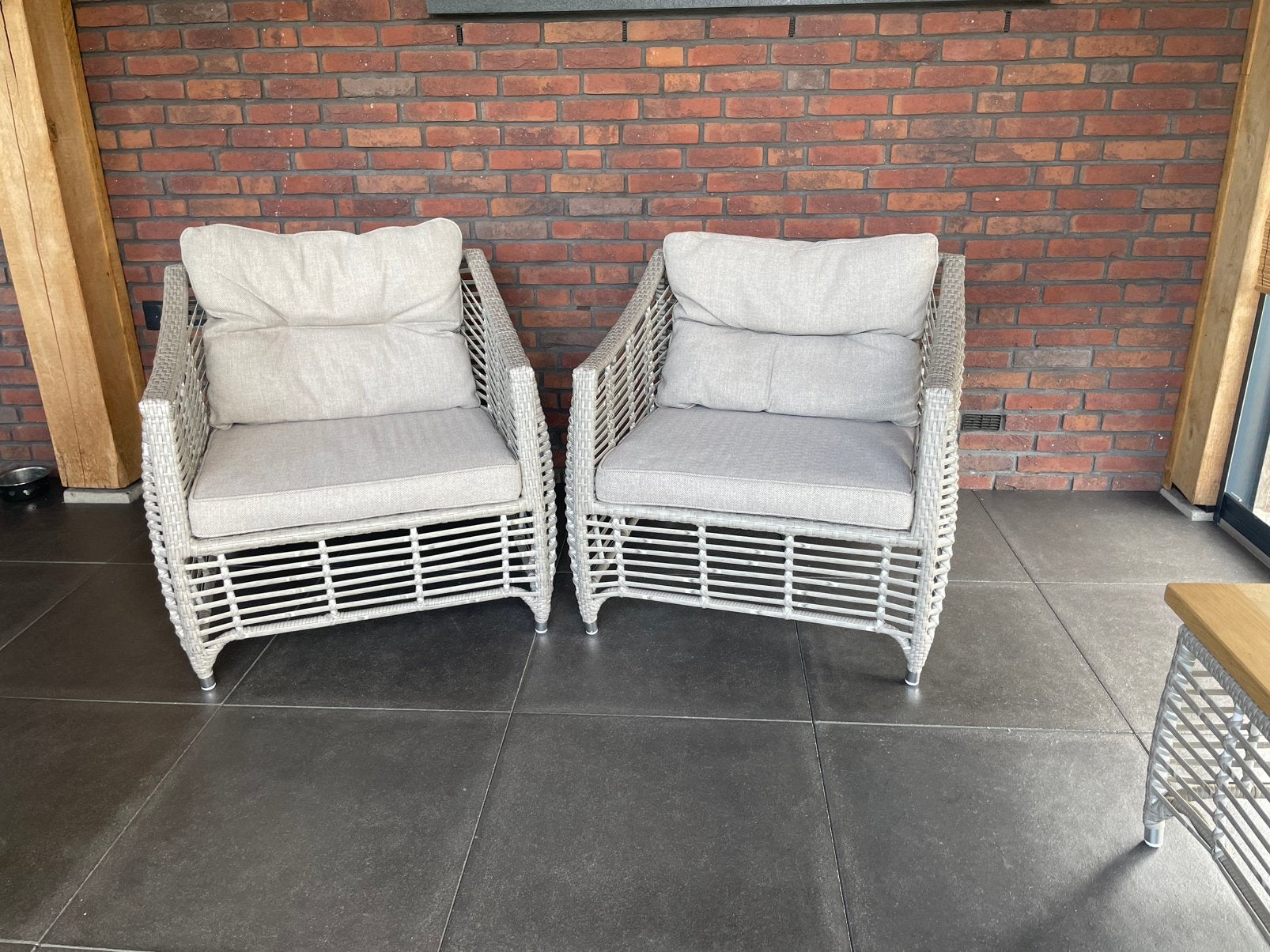 Mooie loungestoelen tuinstoelen gekocht bij kees smit, Ophalen, Zo goed als nieuw, Wicker, 2 zitplaatsen