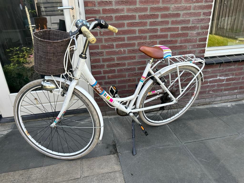 Unieke fiets met 7 Versnellingen, Fietsen en Brommers, Fietsen | Meisjes, Gebruikt, 26 inch of meer, Handrem, Versnellingen, Velgrem