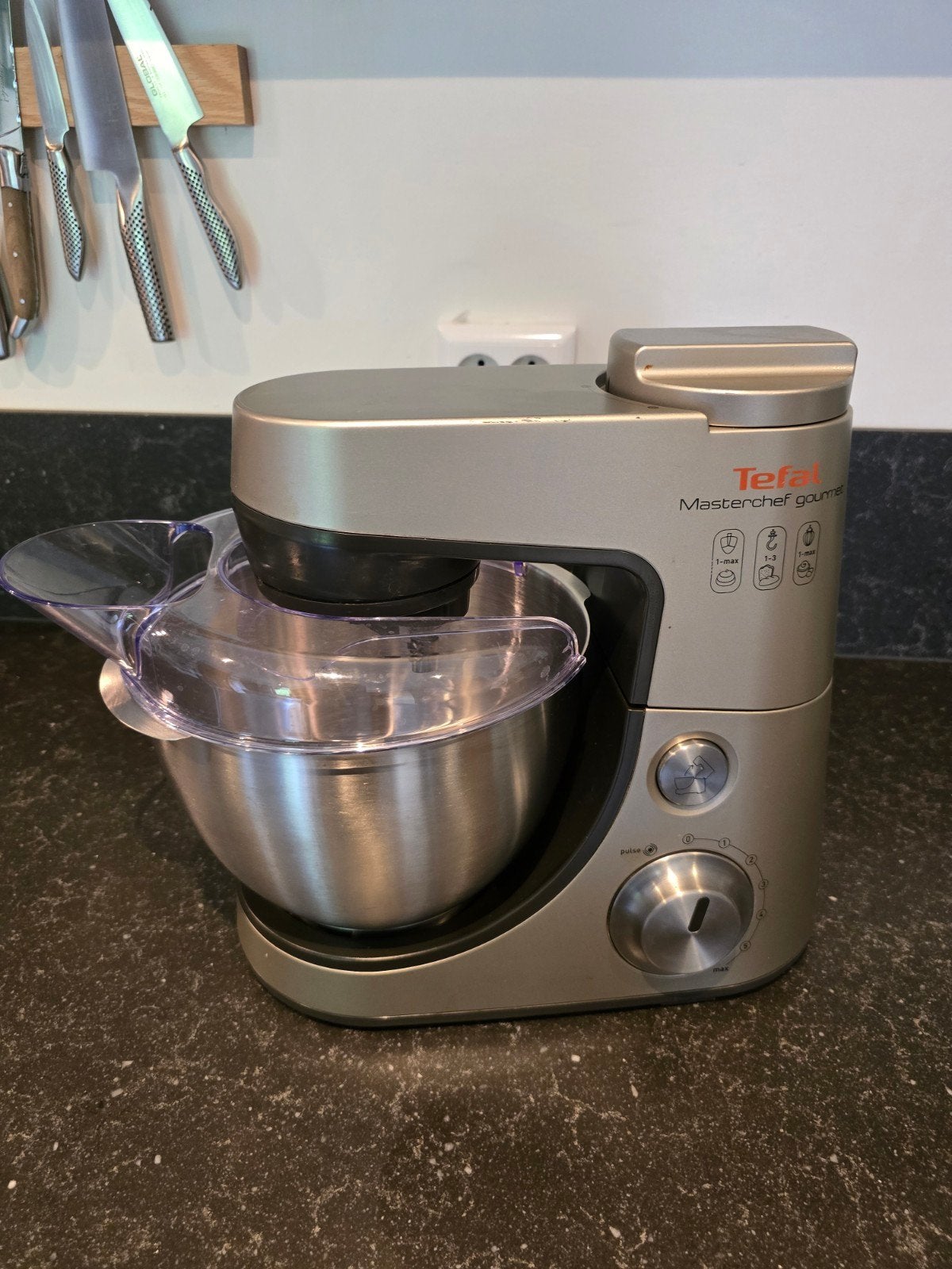 Tefal Masterchef Gourmet Keukenmachine met accessoires, Ophalen, Zo goed als nieuw, Vaatwasserbestendig, 3 snelheden of meer