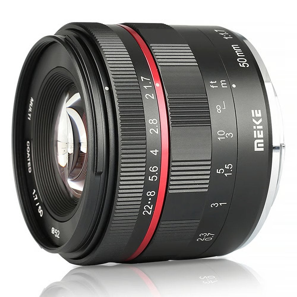 Meike 50mm f/1.7 MFT-mount objectief, Overige merken, Micro Four Thirds, Ophalen of Verzenden, Standaardlens