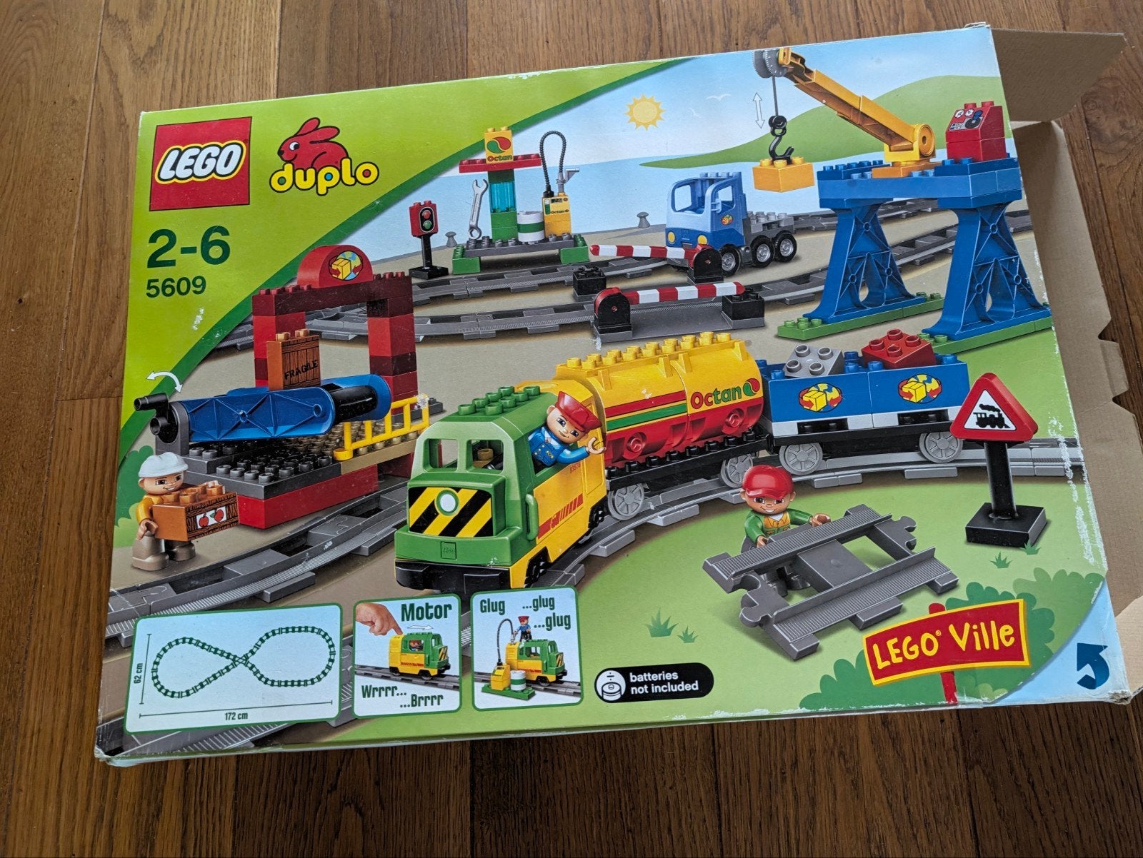 Lego Duplo 5609 Luxe goederentrein met doos & boekje, Gebruikt, Ophalen of Verzenden, Complete set, Duplo
