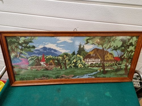 schilderij geborduurd oostenrijk, Ophalen of Verzenden, 'T Olde Gre-j, Info@toldegrej.nl, Endepoelstraat 20f Didam