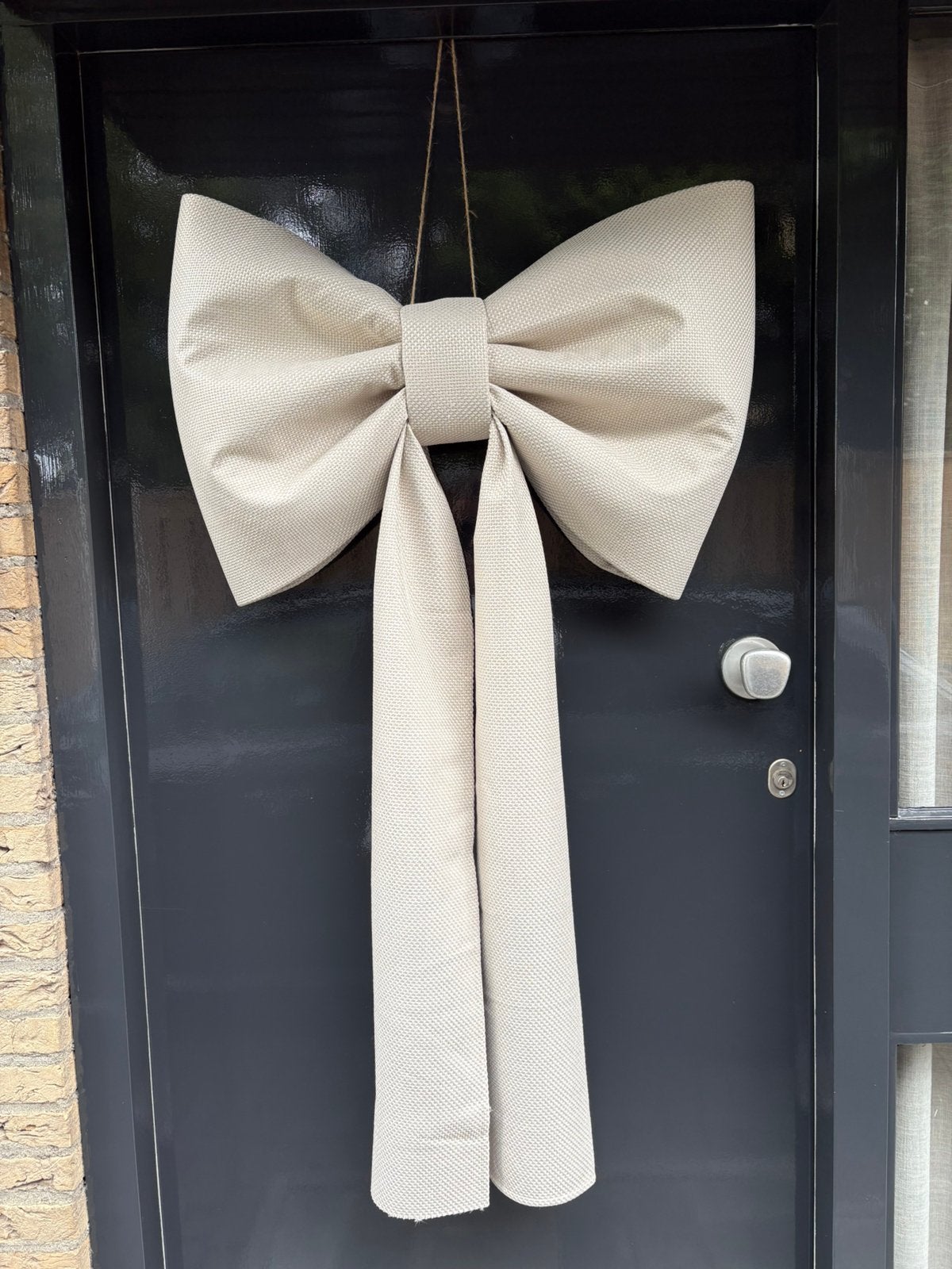 Chique XL strik – beige | luxe uitstraling, Ophalen of Verzenden, Zo goed als nieuw, Versiering