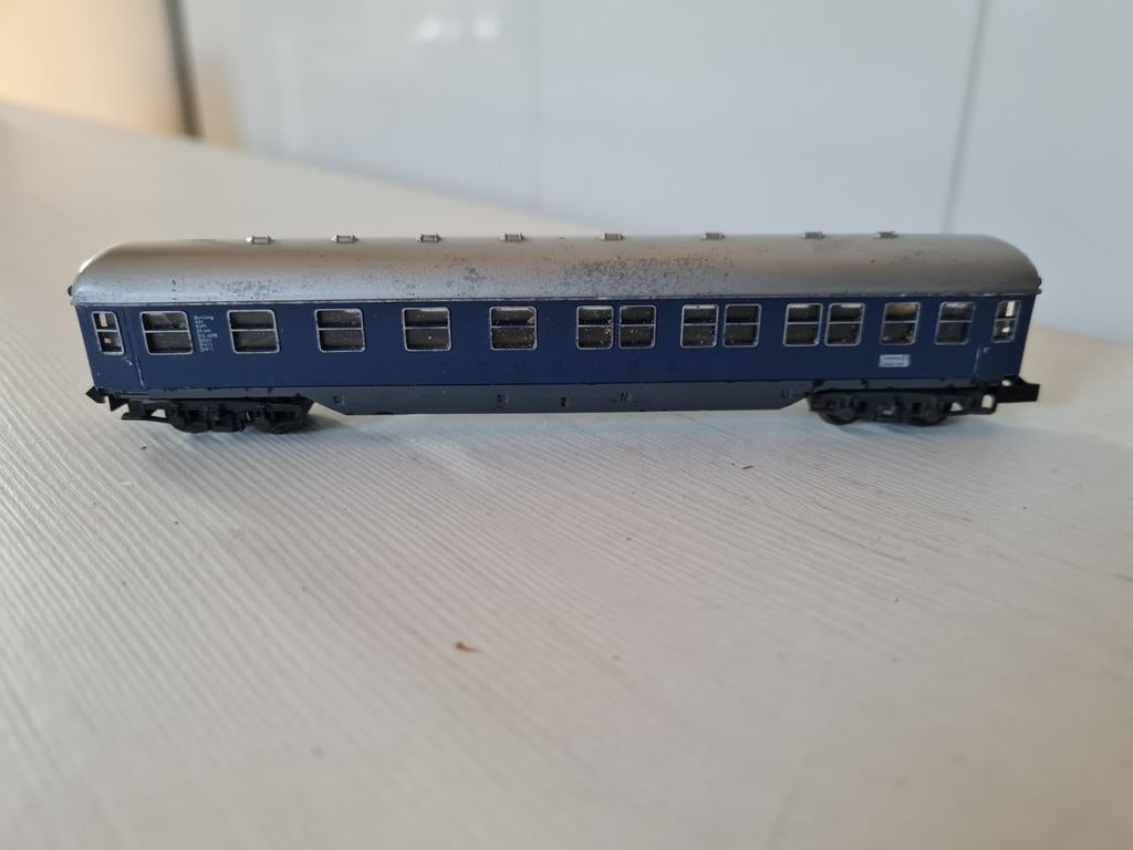 2 Minitrix touropa rijtuigen 3013, Gebruikt, Gelijkstroom, Trix, Wagon