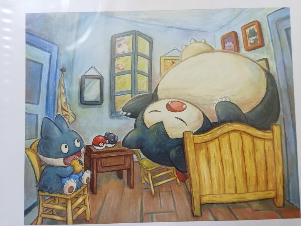 Pokemon van Gogh art print snorlax, Ophalen of Verzenden