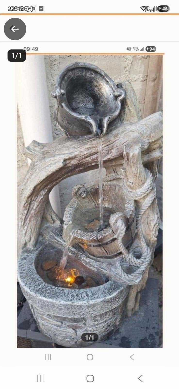 Leuke fontein te koop met licht.
Vorig jaar gekocht bij Leur, Tuin en Terras, Ophalen, Zo goed als nieuw, Fontein