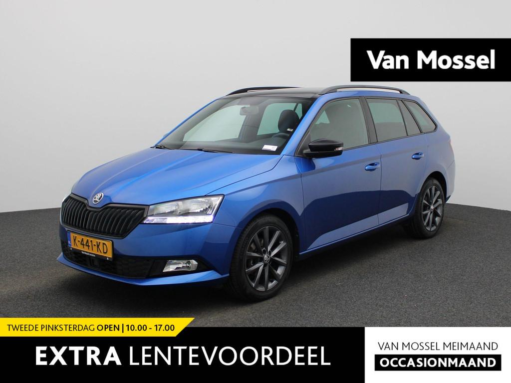 Skoda Fabia Combi 1.0 TSI Sport Business | Panoramadak | Par, Auto's, 12 maanden, Stof, Gebruikt, Blauw