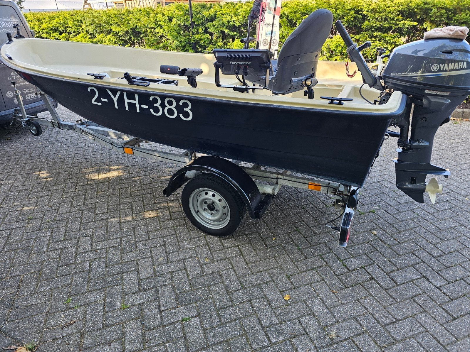 Visboot, consoleboot, compleet met trailer,  20pk yamaha, Watersport en Boten, Ophalen of Verzenden