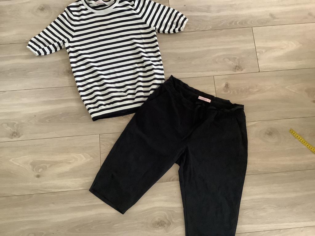 Studio Anneloes set travelstof capri xl luna stripe top L, Zwart, Maat 46/48 (XL) of groter, Ophalen of Verzenden, Zo goed als nieuw
