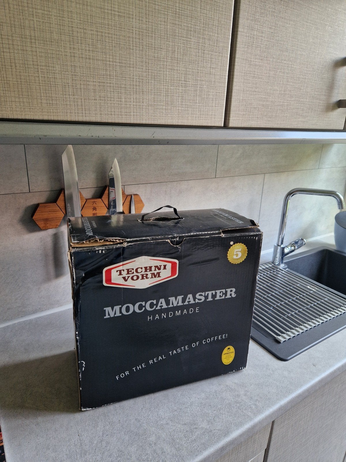 Vintage zilverkleurige Moccamaster Technovorm, Witgoed en Apparatuur, Koffiezetapparaten, Ophalen, Gebruikt, 10 kopjes of meer