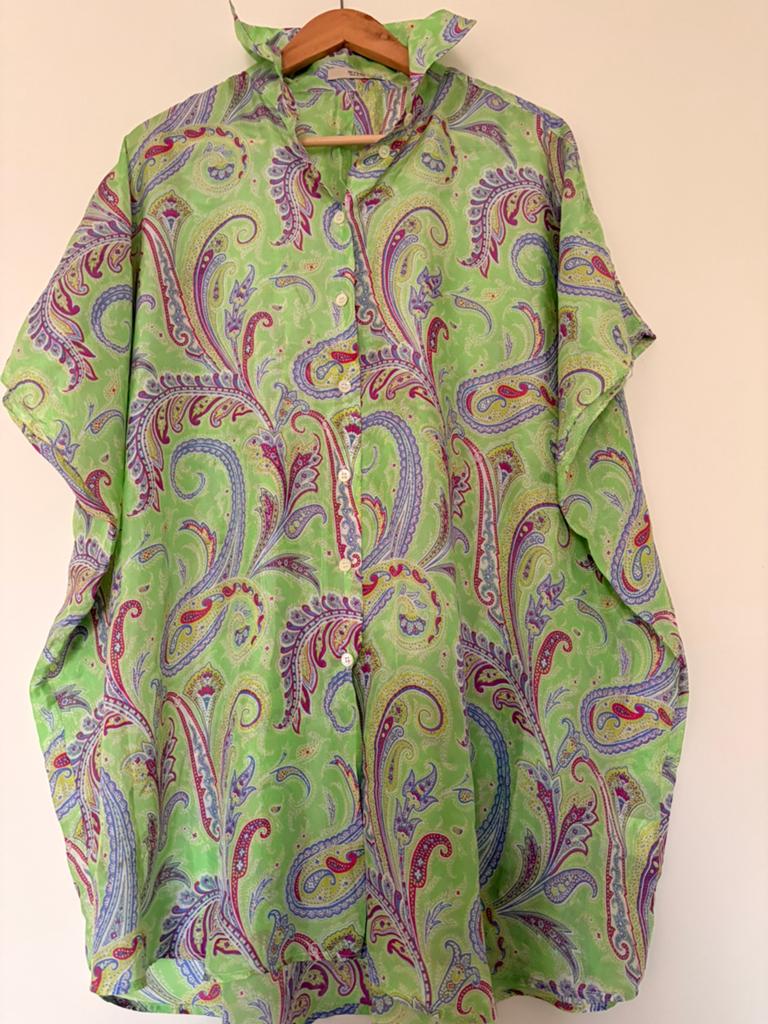 Etro zijde Throw over tuniek oversized, Ophalen of Verzenden, Zo goed als nieuw, Maat 46/48 (XL) of groter