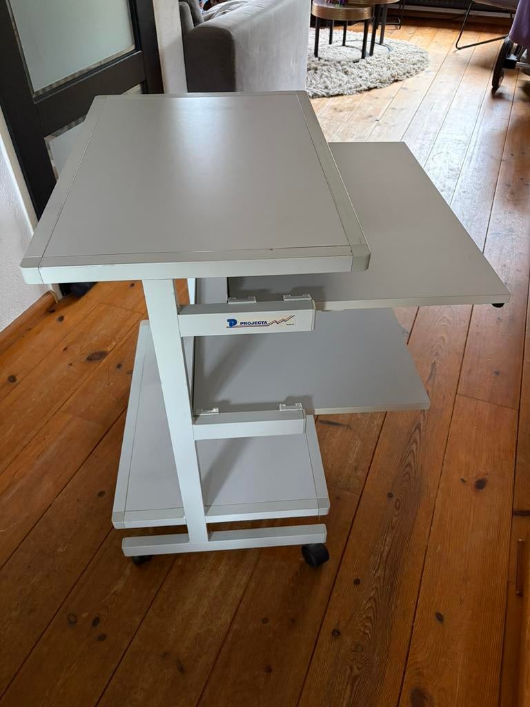 Stevig Industrieel bureau | op wielen, Huis en Inrichting, Kasten | Computermeubels, Ophalen, Zo goed als nieuw, Metaal, Industrieel