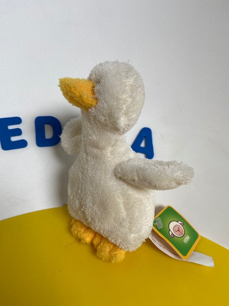 K1745 hema eend eendje wit geel, Ophalen of Verzenden, Eend