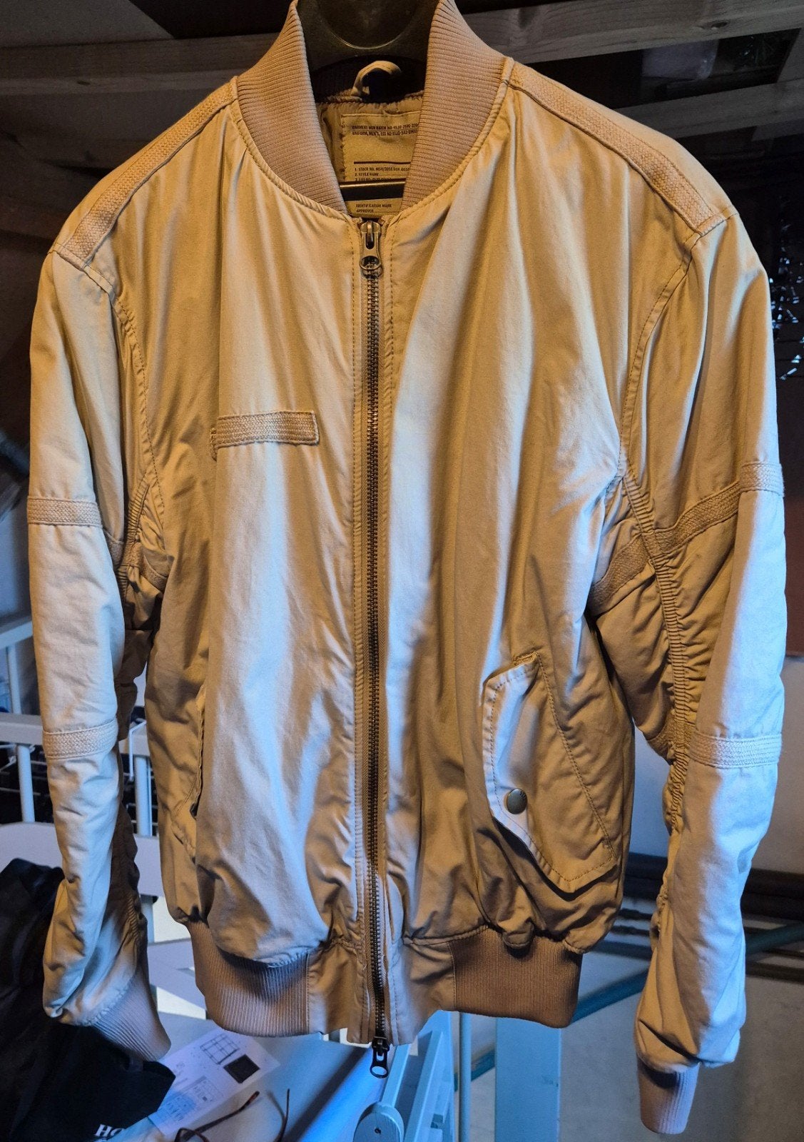 H&M Divided Bomberjack Maat S, Beige, Gedragen, Maat 46 (S) of kleiner, H&M Divided