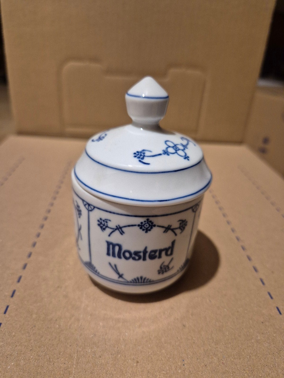 mosterdpot original Blau Saks, Ophalen of Verzenden