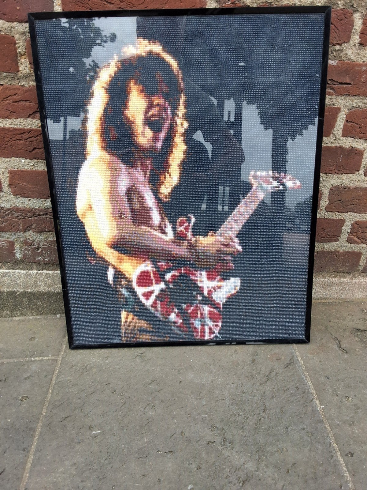 Eddie Van Halen Gitaar Kunstwerk - Uniek Pixel Art, Ophalen, 50 – 75, Minder dan 50 cm, Print