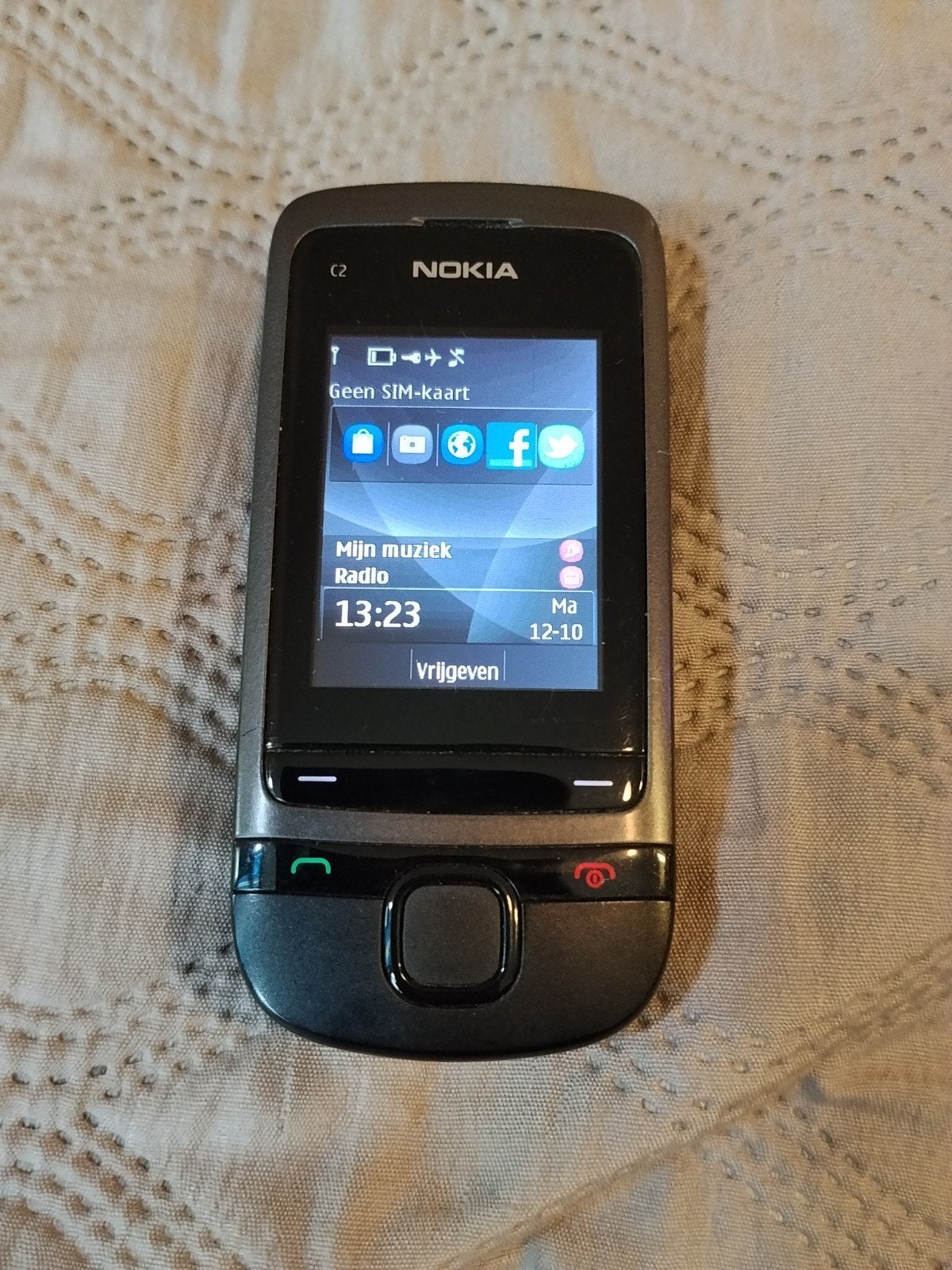 Nokia C2-05 Schuiftelefoon - Grijs, Gebruikt, Schuifmodel, Ophalen of Verzenden, Minder dan 3 megapixel