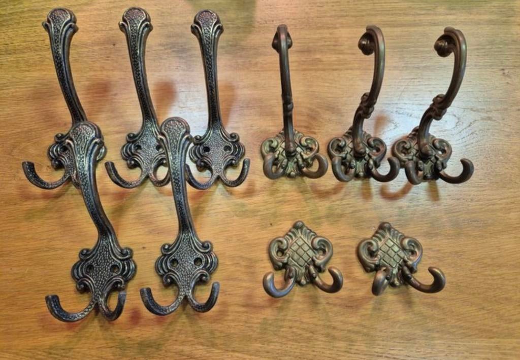 Kledinghaken Messing vintage, Antiek en Kunst, Ophalen of Verzenden