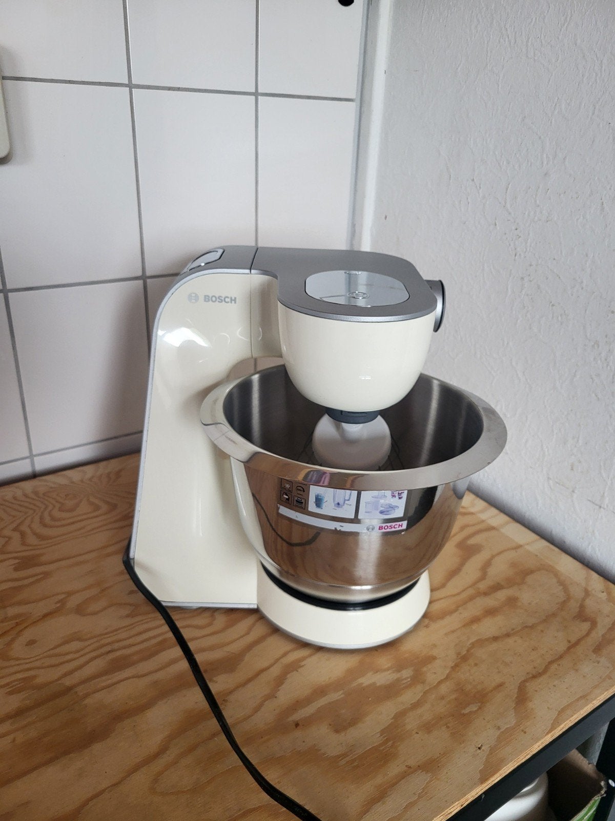 Bosch MUM5 keukenmachine met veel accessoires, Gebruikt, Ophalen of Verzenden, Vaatwasserbestendig, 3 snelheden of meer