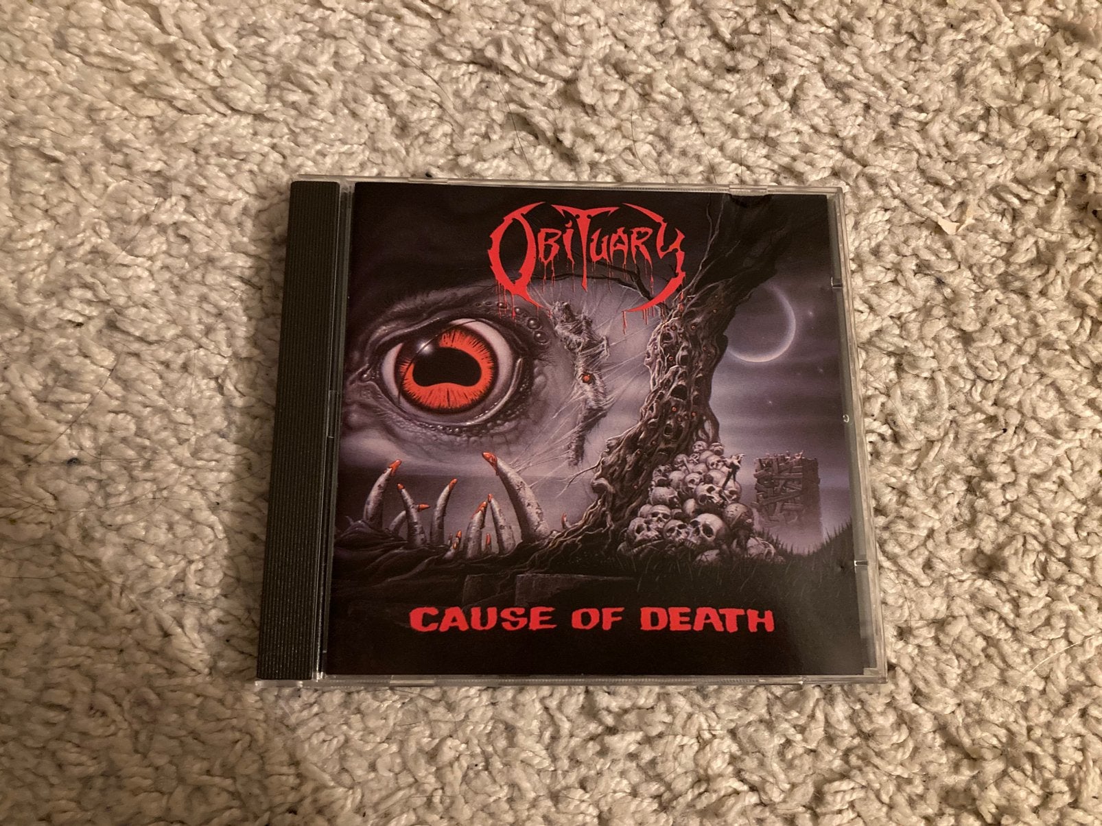 OBITUARY Cause Of Death cd 1990 Roadracer Roadrunner, Cd's en Dvd's, Ophalen of Verzenden