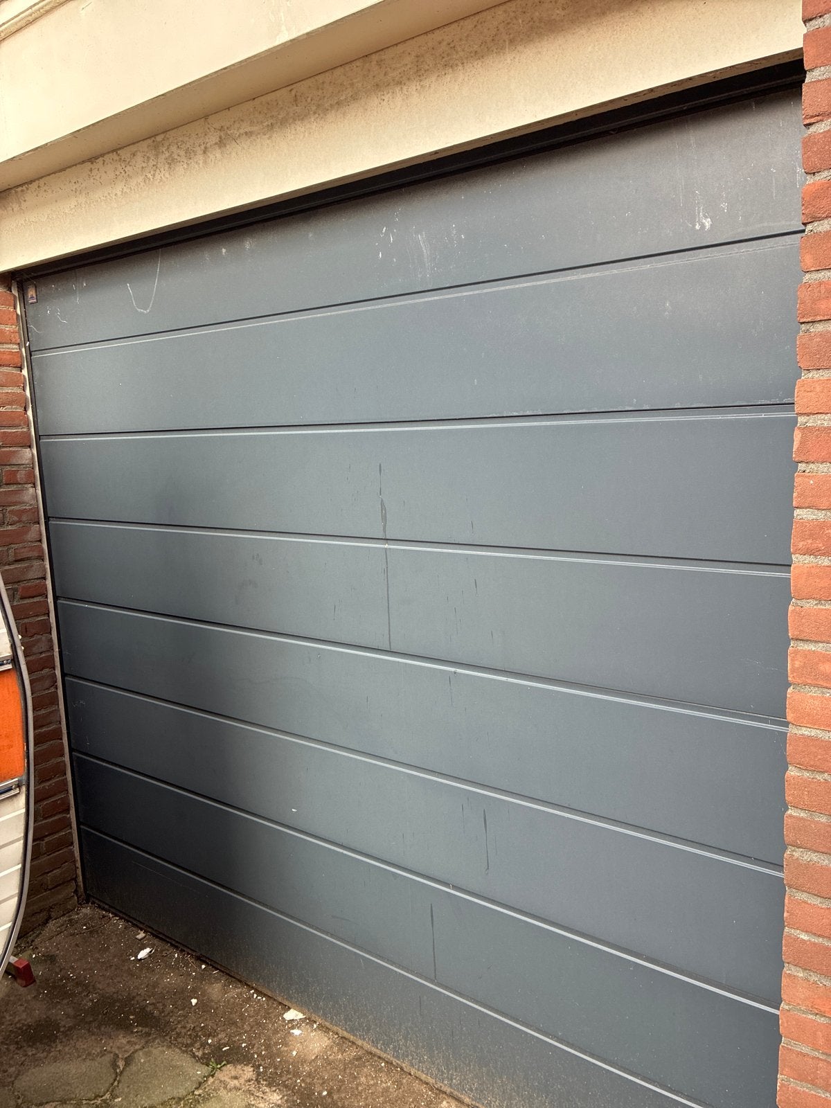 Elektrische Garagedeur Antraciet met Afstandsbediening, Ophalen, Kunststof, Garagedeur, Zo goed als nieuw