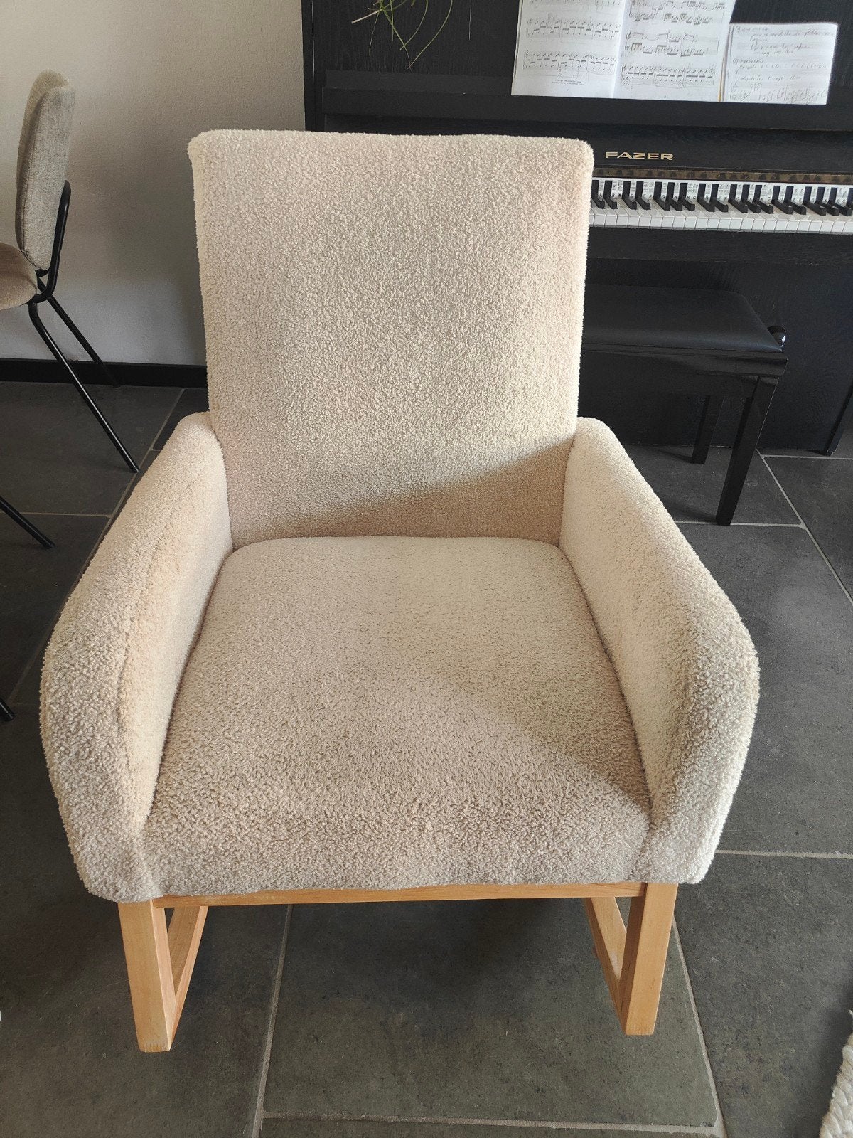 Comfortabele teddy schommelstoel, Overige kleuren, Modern, Scandinavisch, Ophalen of Verzenden, Zo goed als nieuw