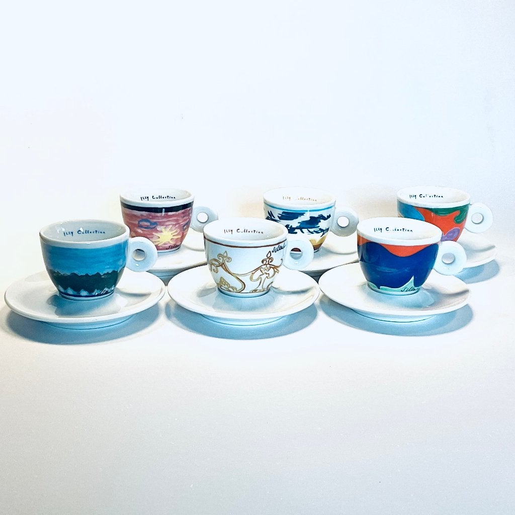 Illy Collection 6 espresso kopjes Simone Meentzen, Huis en Inrichting, Keuken | Servies, Ophalen of Verzenden, Zo goed als nieuw