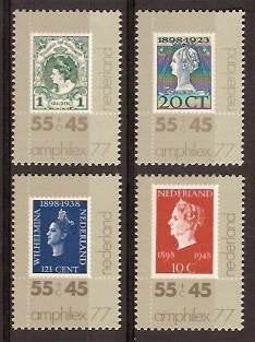 Nederland NVPH nr 1137/40 postfris Amphilex 1977, Ophalen of Verzenden, Na 1940, Postfris