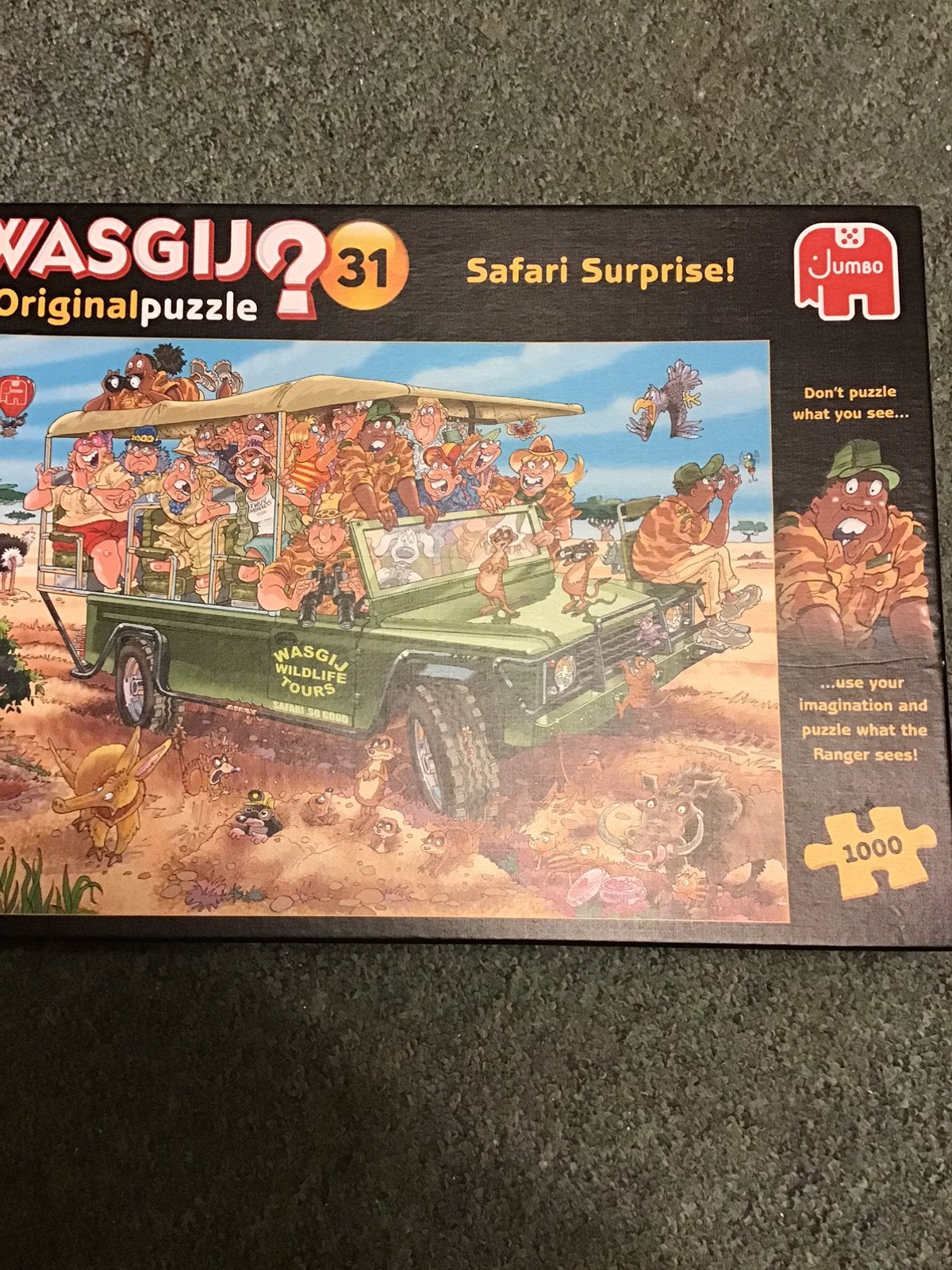 Wasgij puzzel 1000 stukjes nr. 31 , safari, Ophalen of Verzenden, 500 t/m 1500 stukjes, Zo goed als nieuw