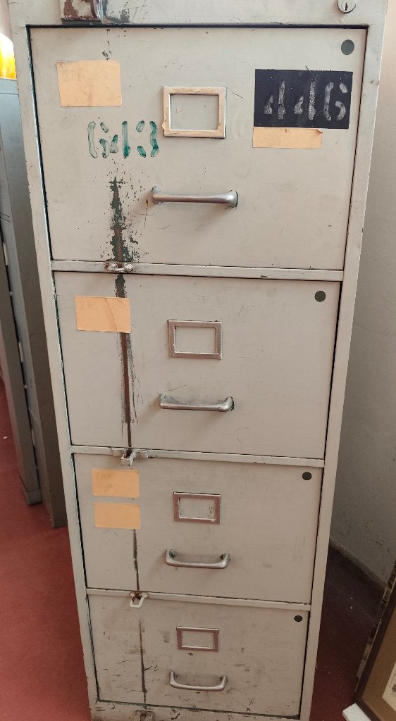 Stalen ladekast zonder sleutel, Huis en Inrichting, Kasten | Roldeurkasten en Archiefkasten, Ophalen, Minder dan 50 cm, Gebruikt