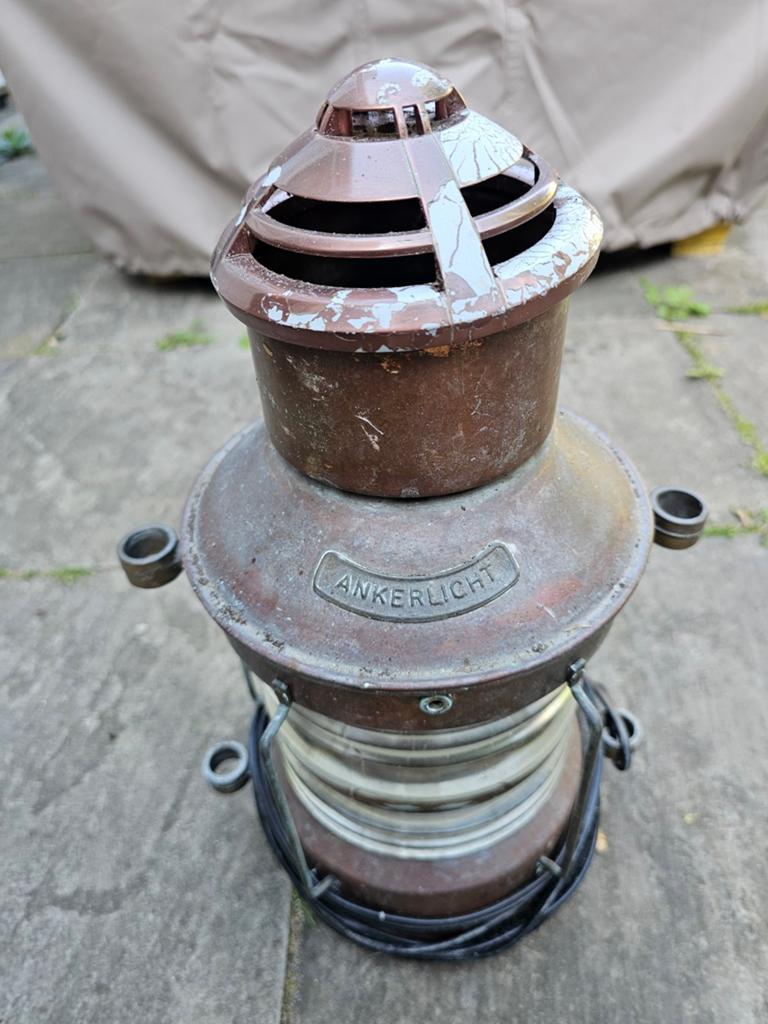 Vintage scheepslamp scheepslantaarn, Verzamelen, Ophalen of Verzenden, Gebruikt, Motorboot of Zeilboot