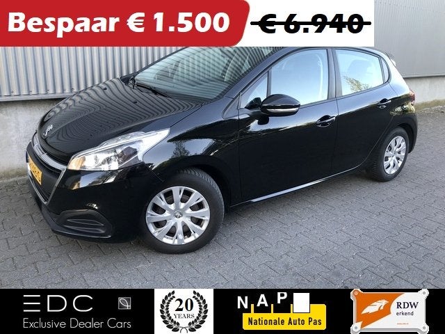 Peugeot 208 1.2 Automaat Navi | PDC | Cruise | Airco | Trekh, Auto's, Euro 6, 1199 cc, 82 pk, Zwart
