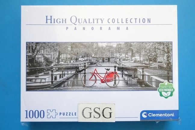 Amsterdam bicycle 1000 st nr. 39440SR-01 (Clementoni), Ophalen, 500 t/m 1500 stukjes, Nieuw