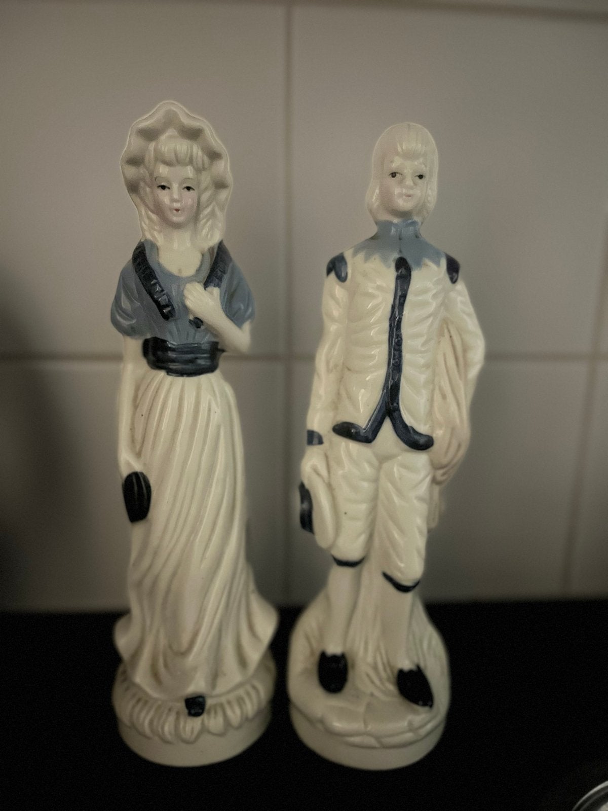 Vintage Beeldjes: Elegant Paar in Porselein, Antiek en Kunst, Ophalen of Verzenden