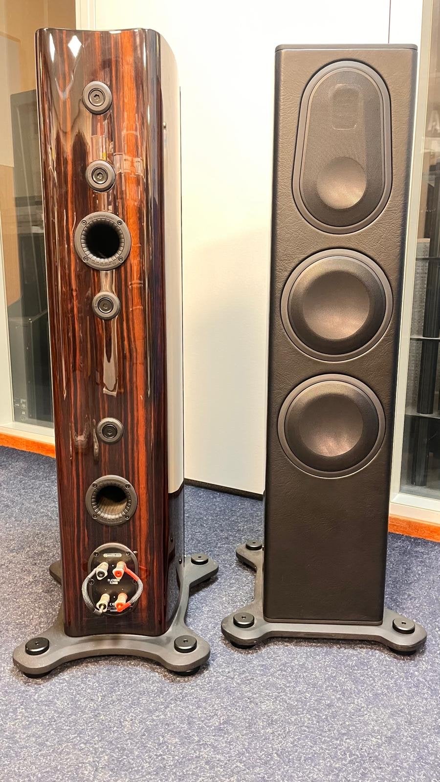 Monitor Audio Platinum PL200 II Ebony High Gloss, Ophalen, Vloerstaande luidspreker, Gebruikt, Inclusief standaarden