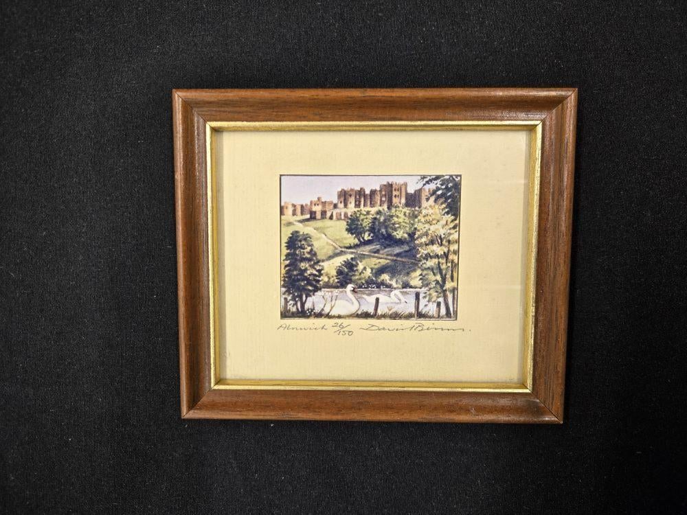 KUNST - DAVID BINNS - ALNWICK CASTLE, Ophalen of Verzenden