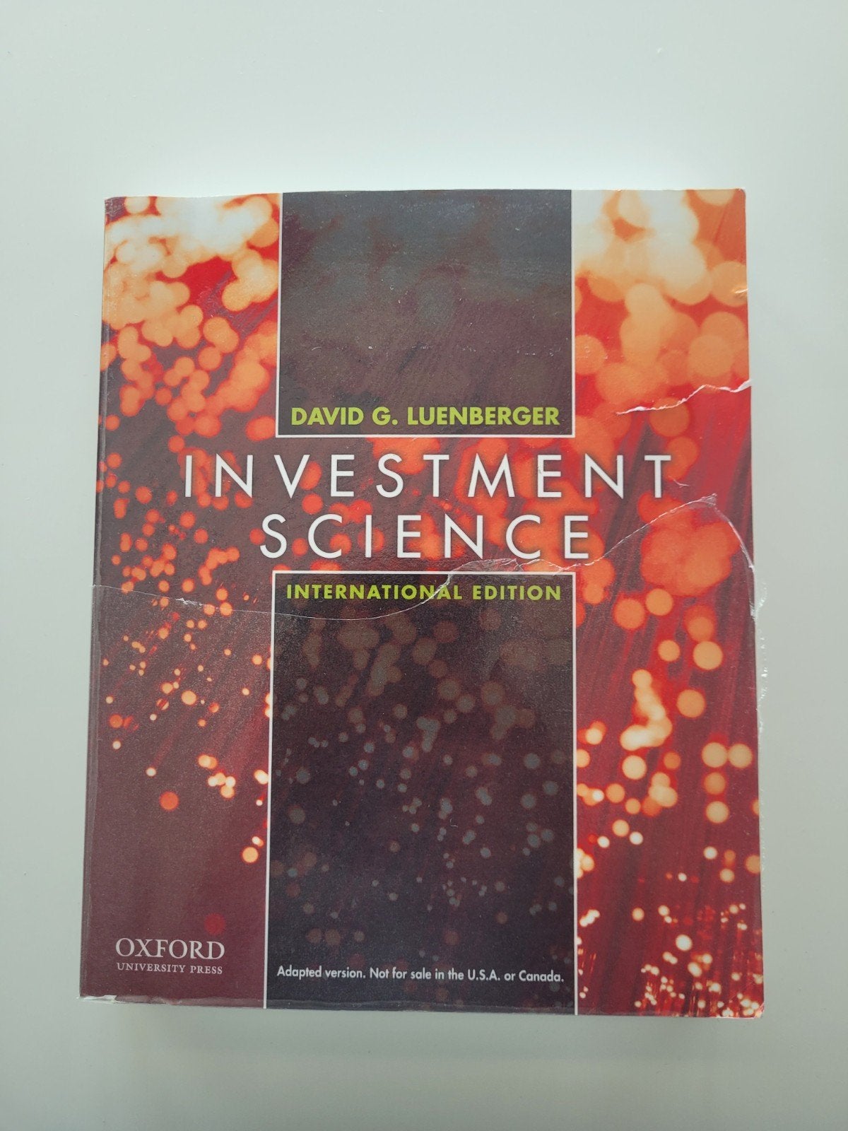 Investment Science, Gelezen, Ophalen of Verzenden, WO, David G. Luenberger