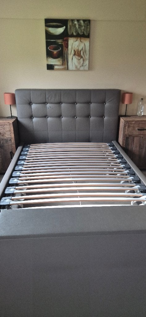 Bed (ledikant) met instelbare lattenbodem Ergosleep, Ophalen, Gebruikt, Overige kleuren, 210 cm