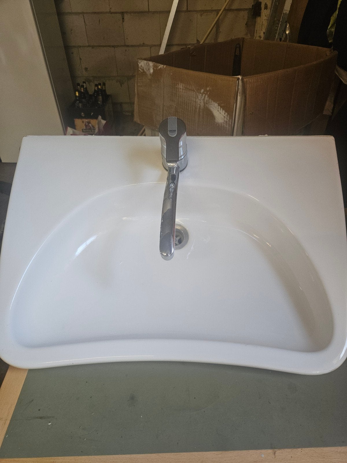 Rolstoelwastafel met Grohe kraan - Keramag (Made in Germany), Ophalen, Gebruikt, Kraan